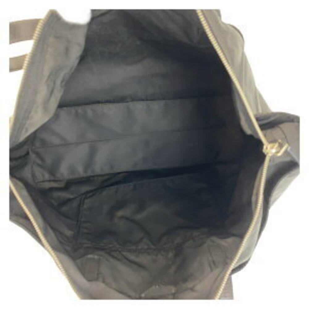 Prada logo Tessuto nylon black bag triangular plate tote shoulder leather - Picture 3 of 10